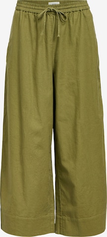 Wide Leg Pantalon 'OBJViggo' OBJECT en vert : devant