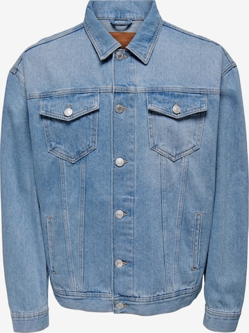 Only & Sons Tussenjas 'RICK' in Blauw: voorkant