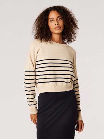 Apricot Sweater in White: front