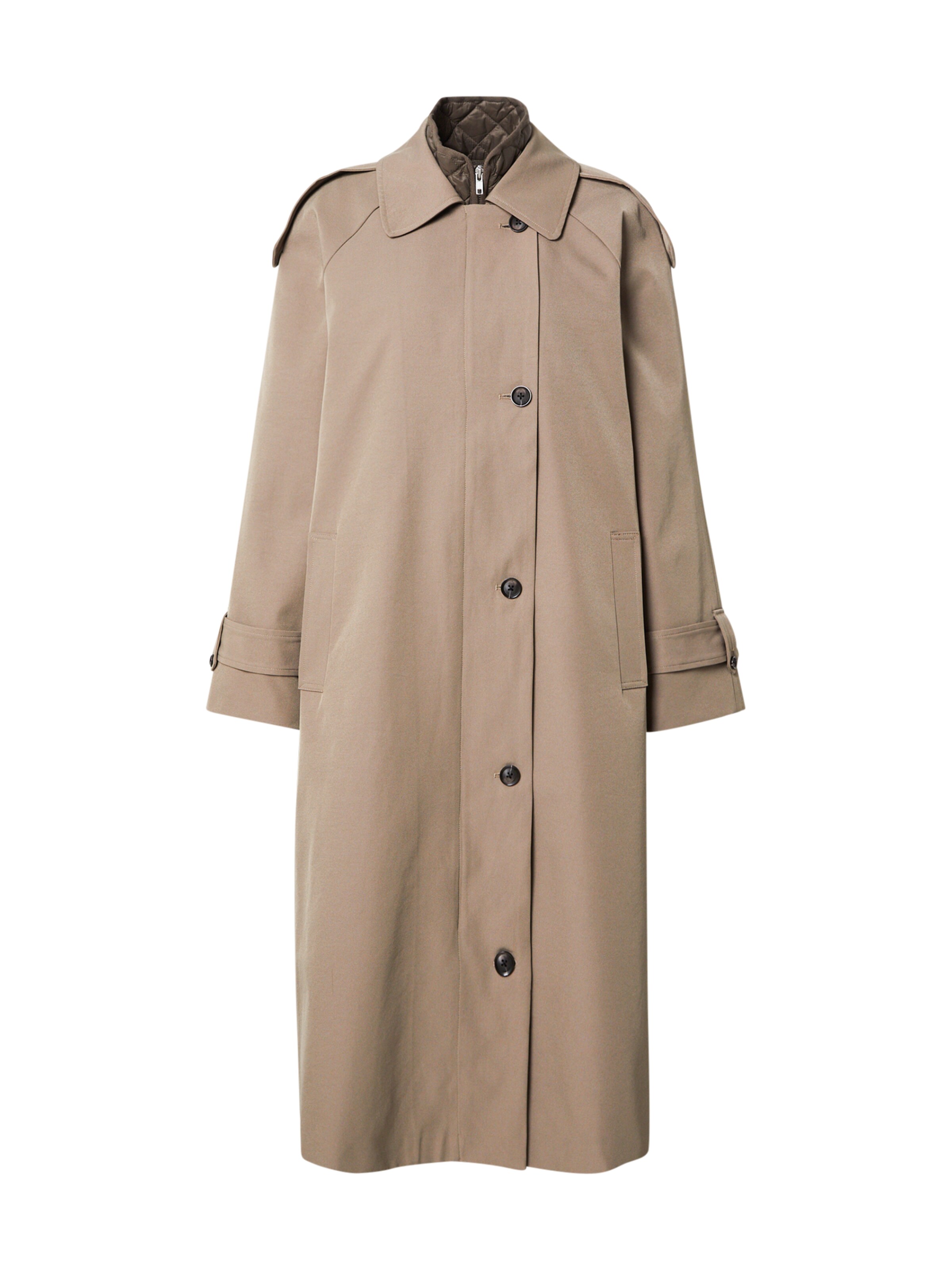 VILA ROUGE EDIT Kevad-sügismantel 'Roulila', värv hall: eest vaates