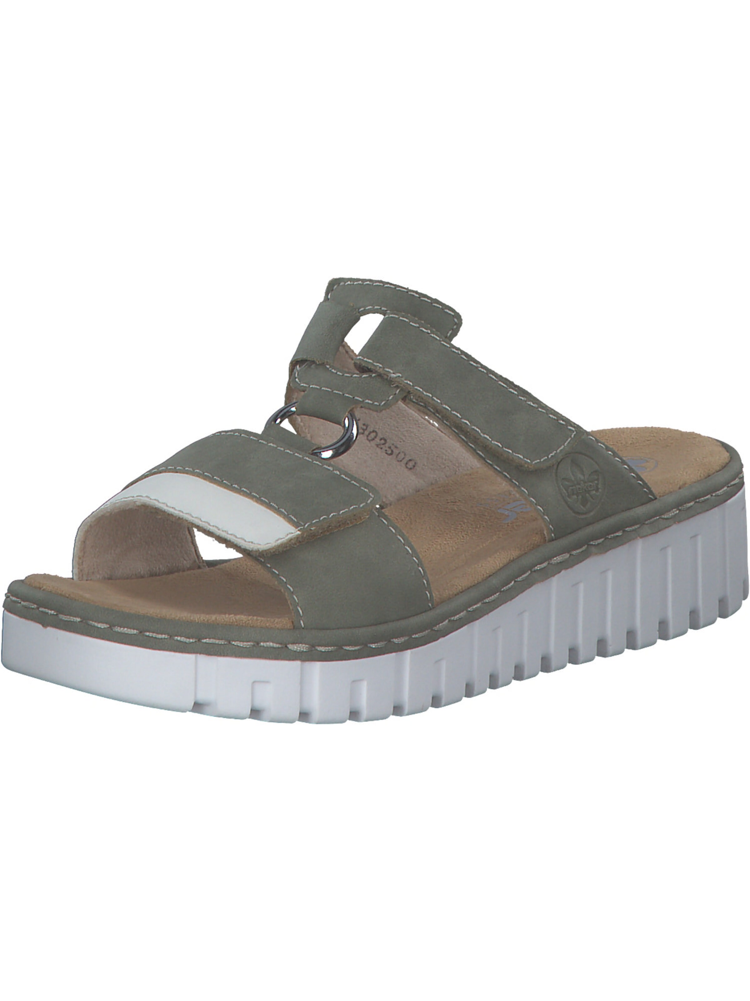 Rieker Pantolette in Grün: Vorderseite