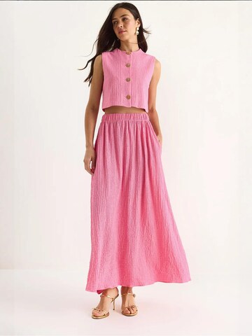 Bianco Lucci - Calças de fato em rosa: frente