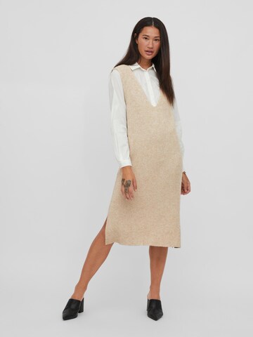 VILA Knitted dress 'Ril' in Beige