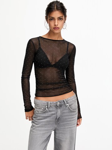 Pull&Bear Shirt in Zwart: voorkant