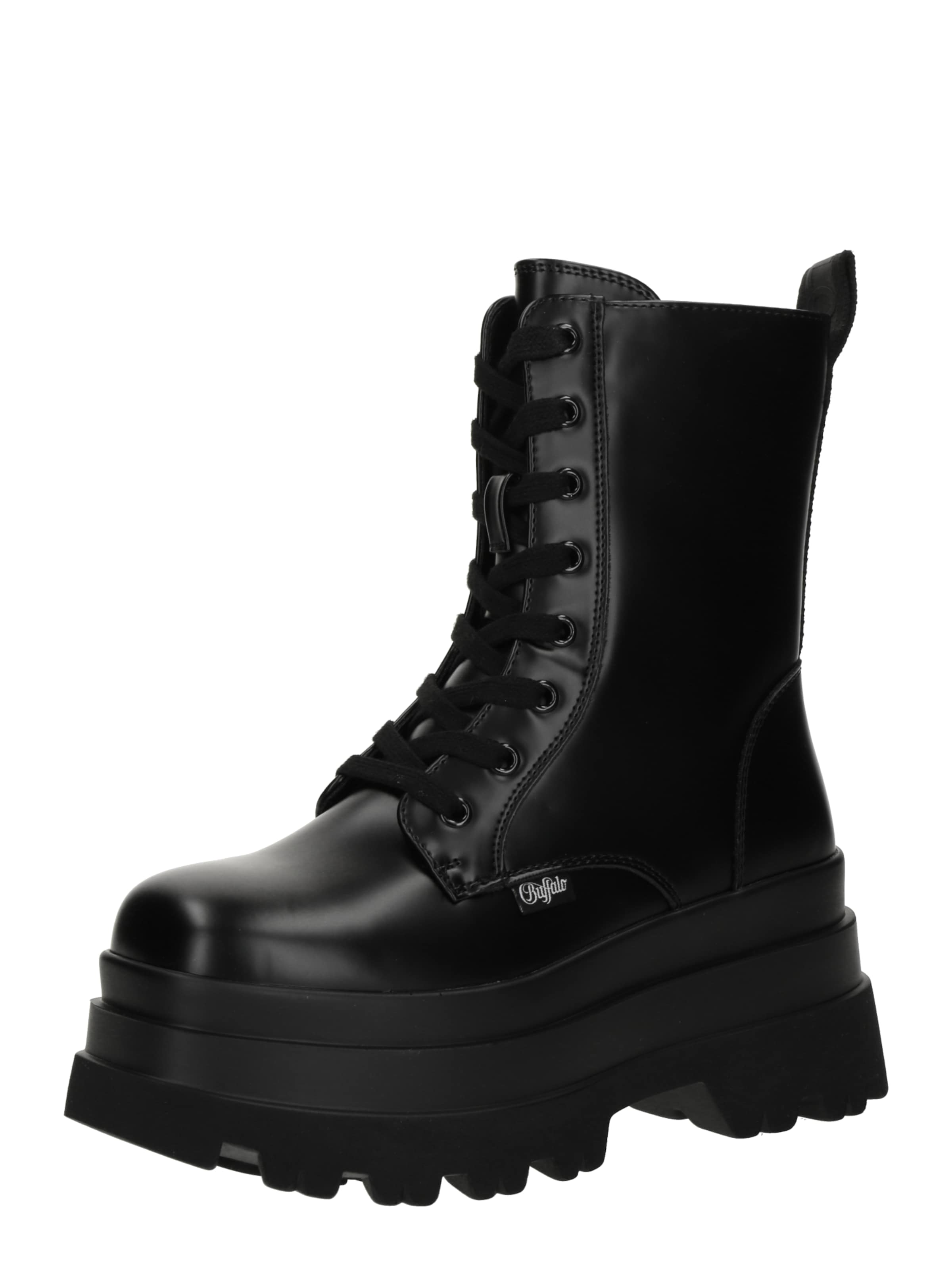 BUFFALO Ниски ботуши с връзки 'JUPITER' в черно: отпред