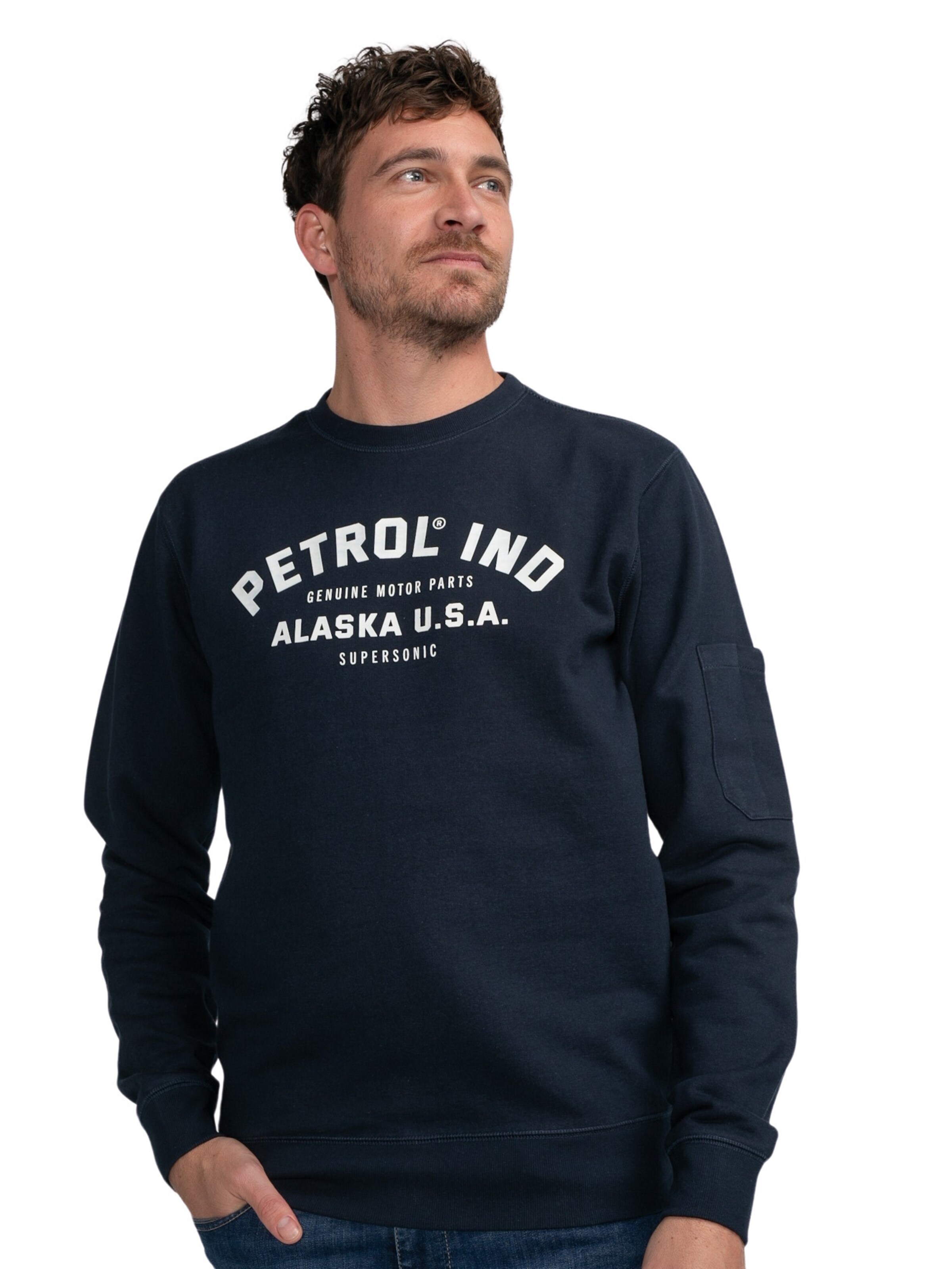 Petrol Industries Sweatshirt 'Ruth' in Blauw: voorkant