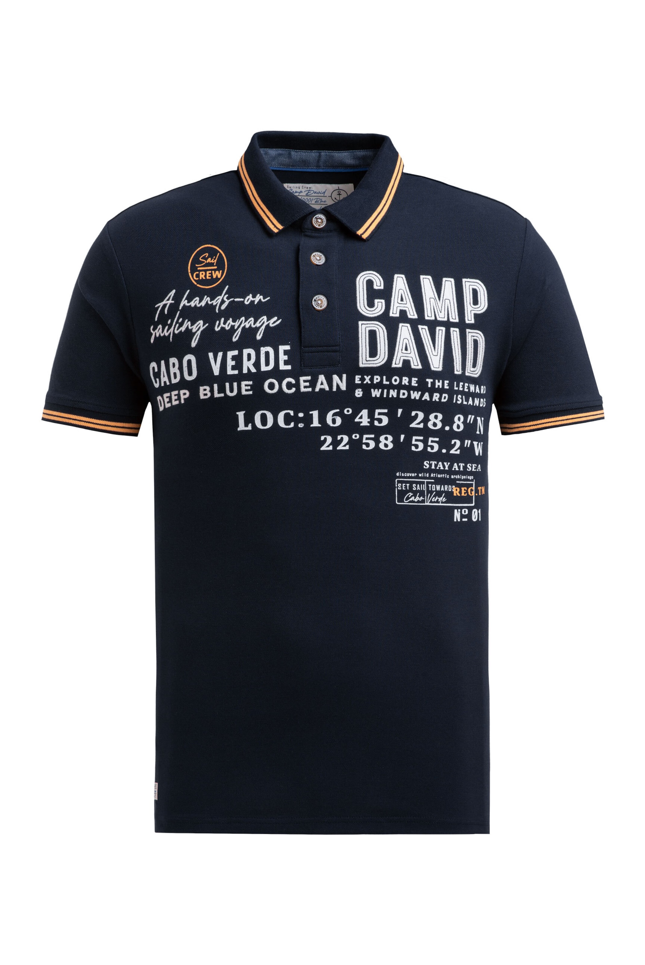 CAMP DAVID Poloshirt in Blau: Vorderseite