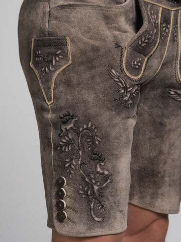 Skinny Pantalon folklorique 'Asmus' SPIETH & WENSKY en marron