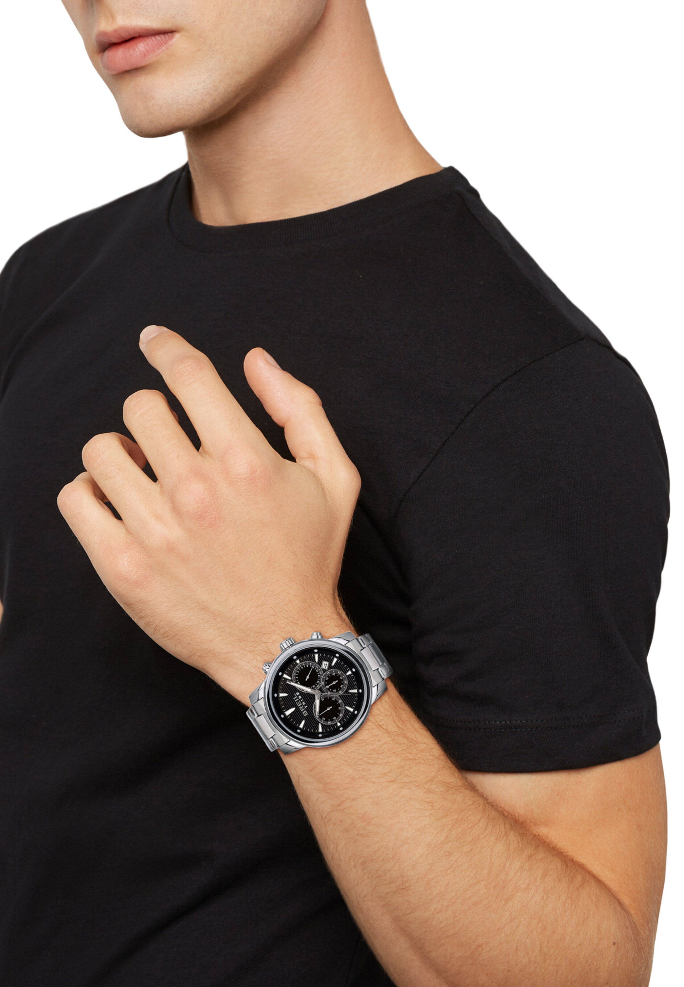 Orologio analogico 'Caliber' di Breil in argento: frontale