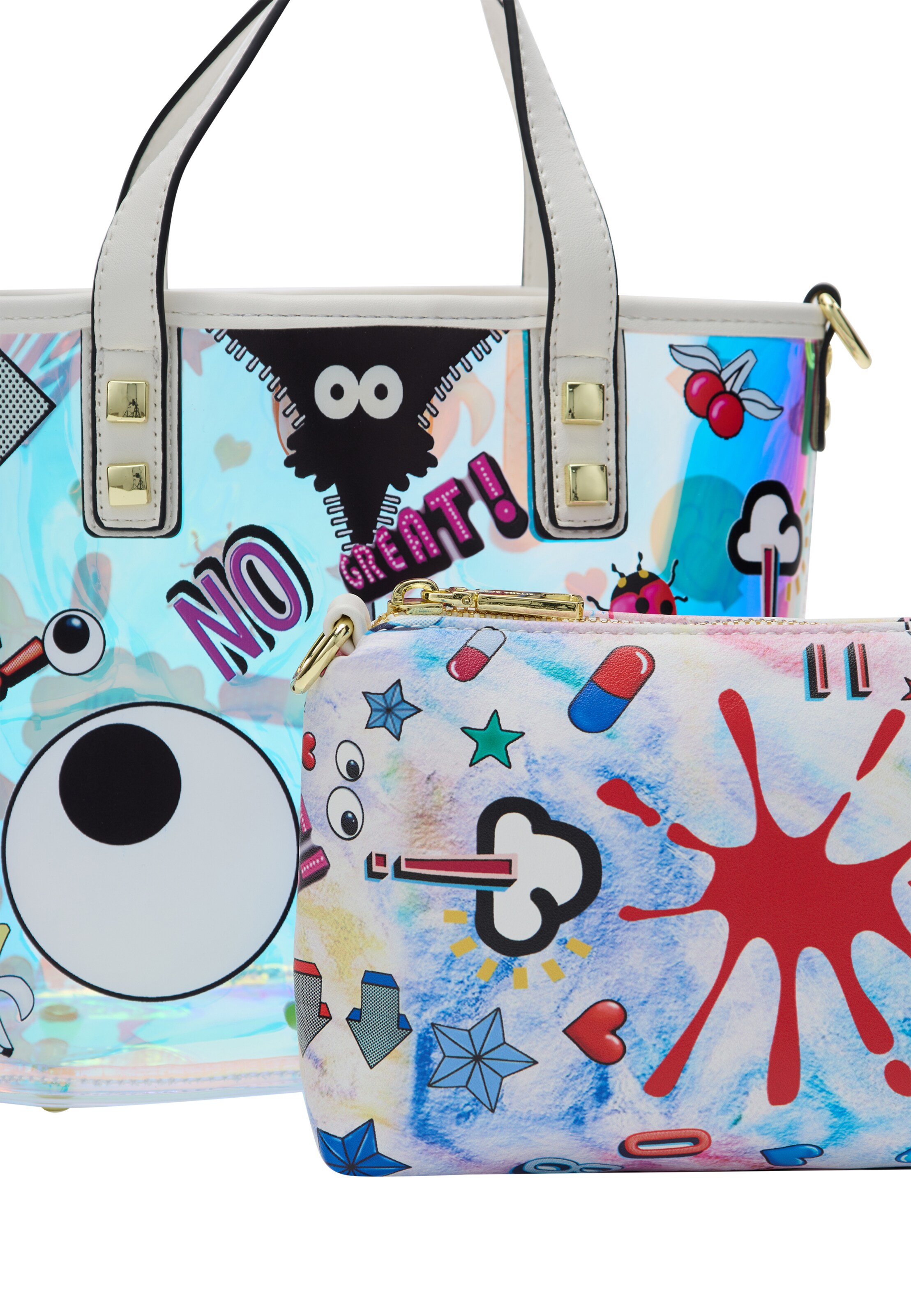 MYMO Handtas 'Pop Eyetheme' in Gemengde kleuren