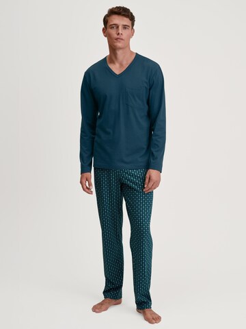 CALIDA Long Pajamas 'Relax Imprint' in Green