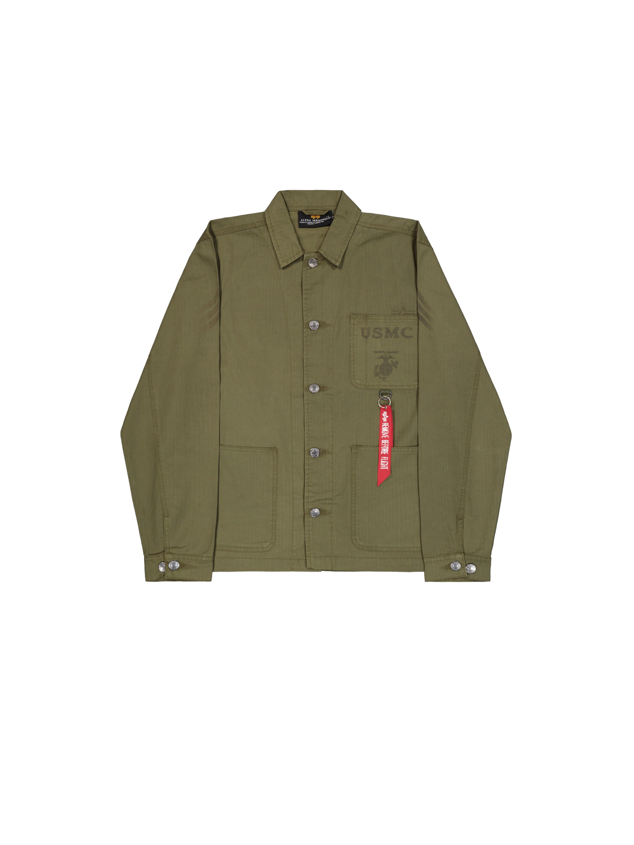 Geacă de primăvară-toamnă 'P-41 HBT' de la ALPHA INDUSTRIES pe verde: față