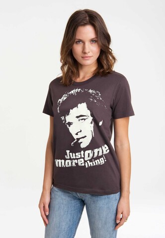 LOGOSHIRT T-Shirt 'Columbo - Just One More Thing' in Grau: predná strana