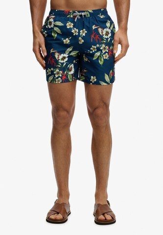 Shorts de bain Superdry & Co en bleu : devant