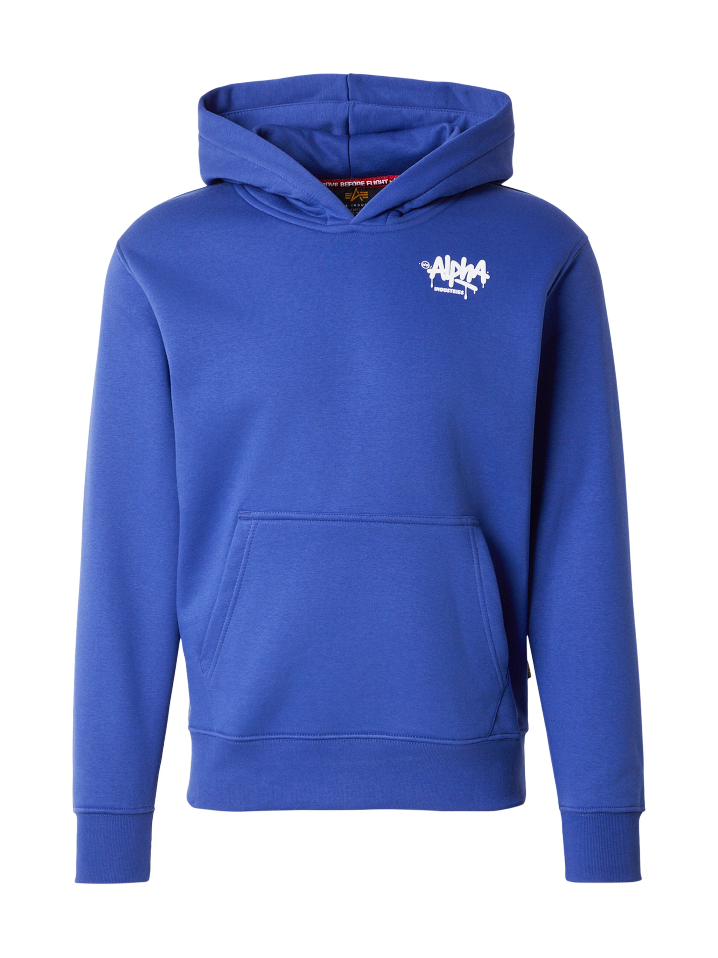 ALPHA INDUSTRIES Majica | modra barva: sprednja stran