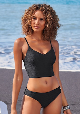 SUNSEEKER Bikini Bottoms in Black: front