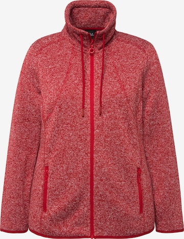 Veste en polaire Ulla Popken en rouge : devant