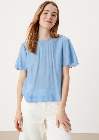 Camicia da donna di QS in blu: frontale