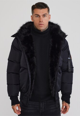 Veste d’hiver SikSilk en noir : devant