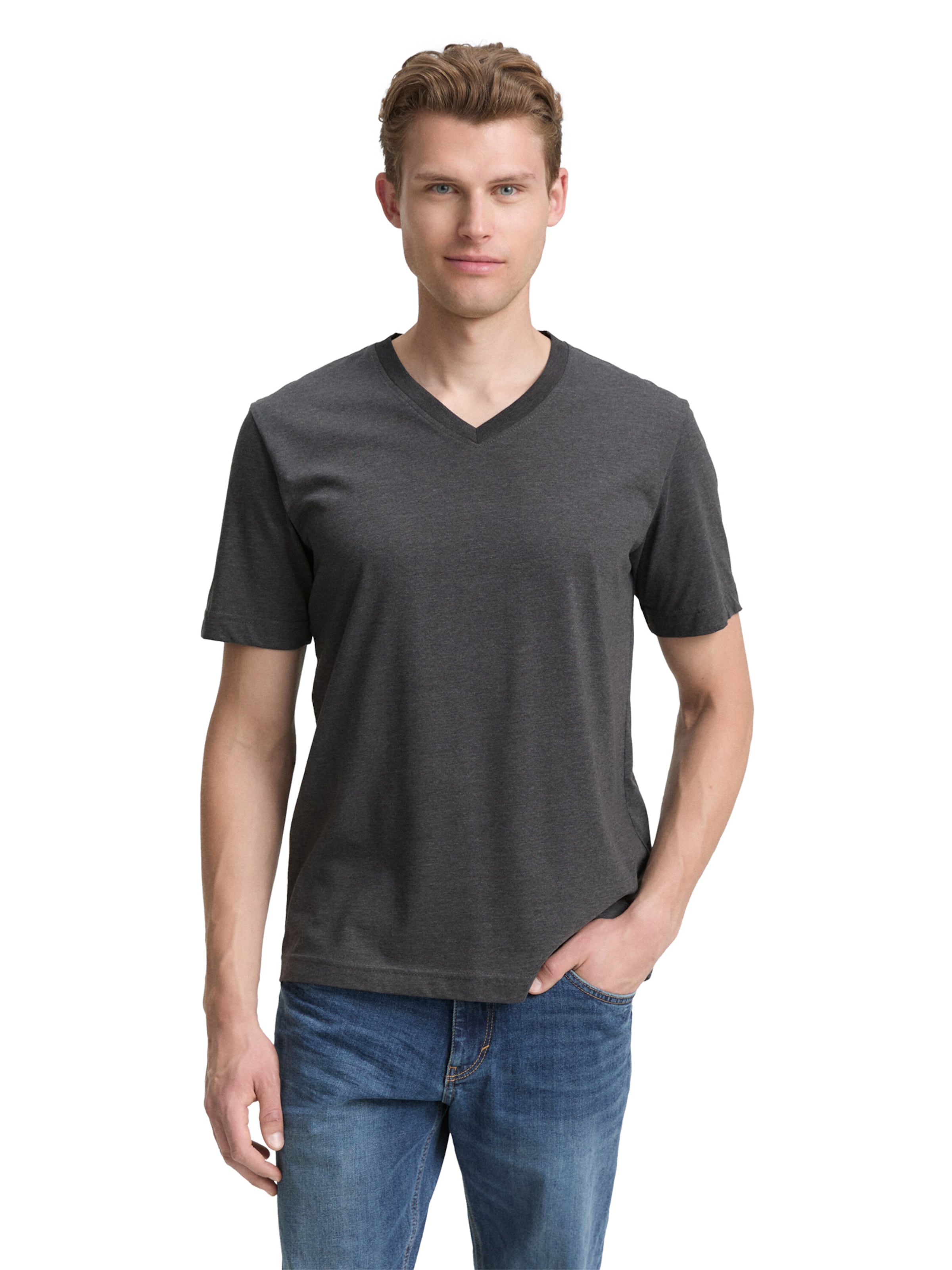 TOM TAILOR Футболка в Серый: спереди