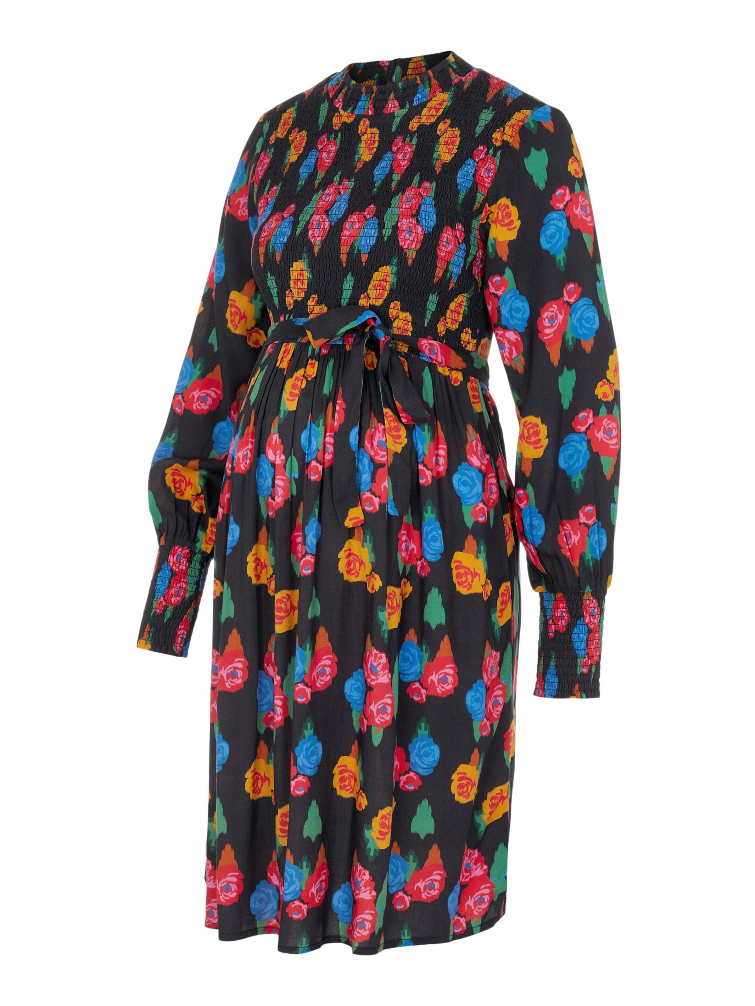 MAMALICIOUS Robe 'Georgia' en azur / pêche / fuchsia / noir, Vue avec produit