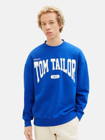 TOM TAILOR DENIM Tréning póló - kék: elől