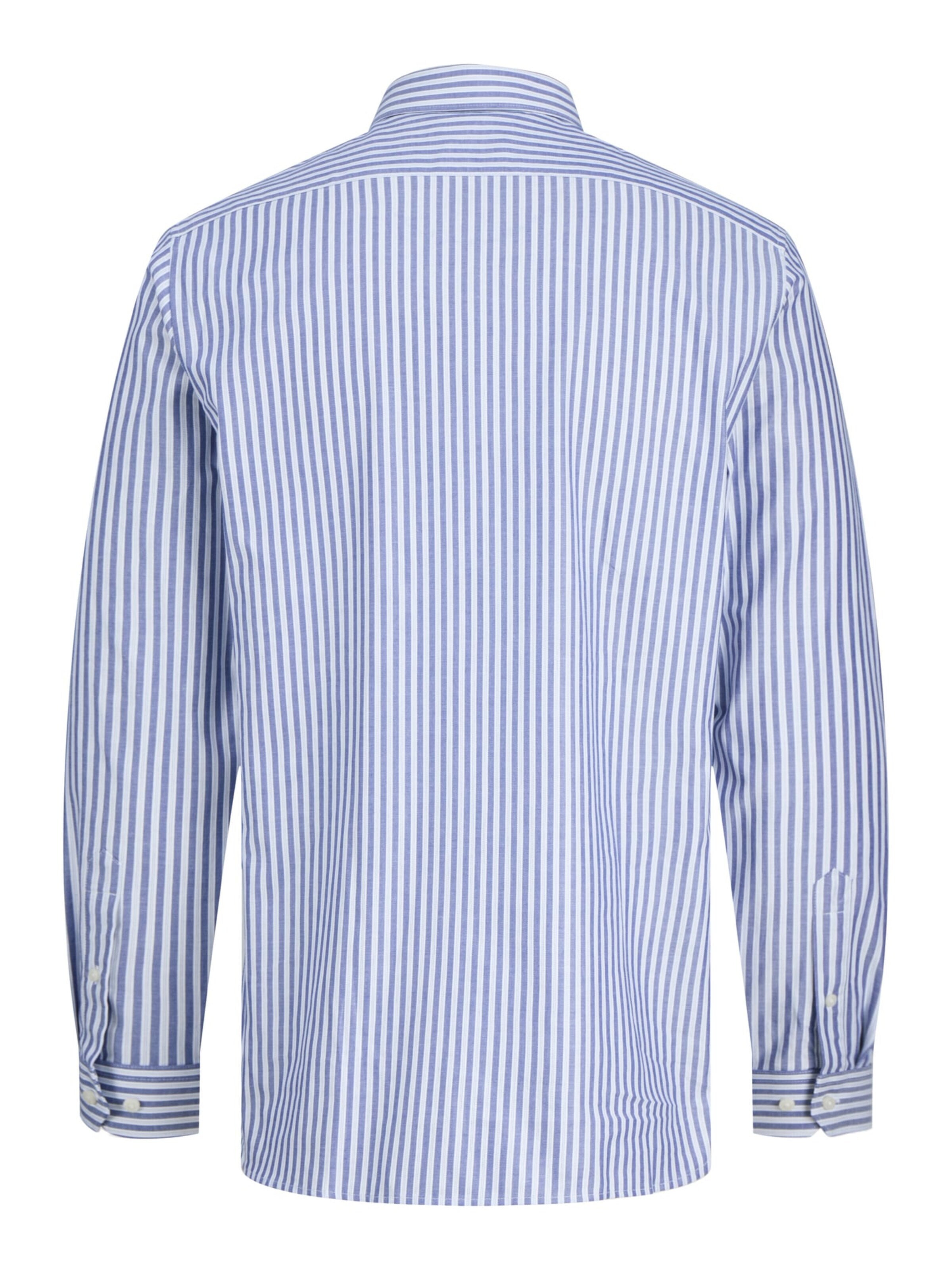 JACK & JONES Comfort fit Button Up Shirt 'parker' in Blue