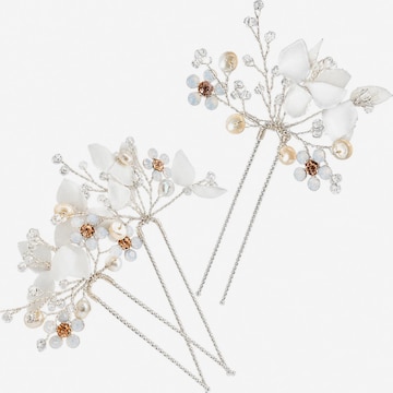 Ornement pour cheveux 'Ilja Hairpins Silver' Sally Jane Bridal en argent : devant