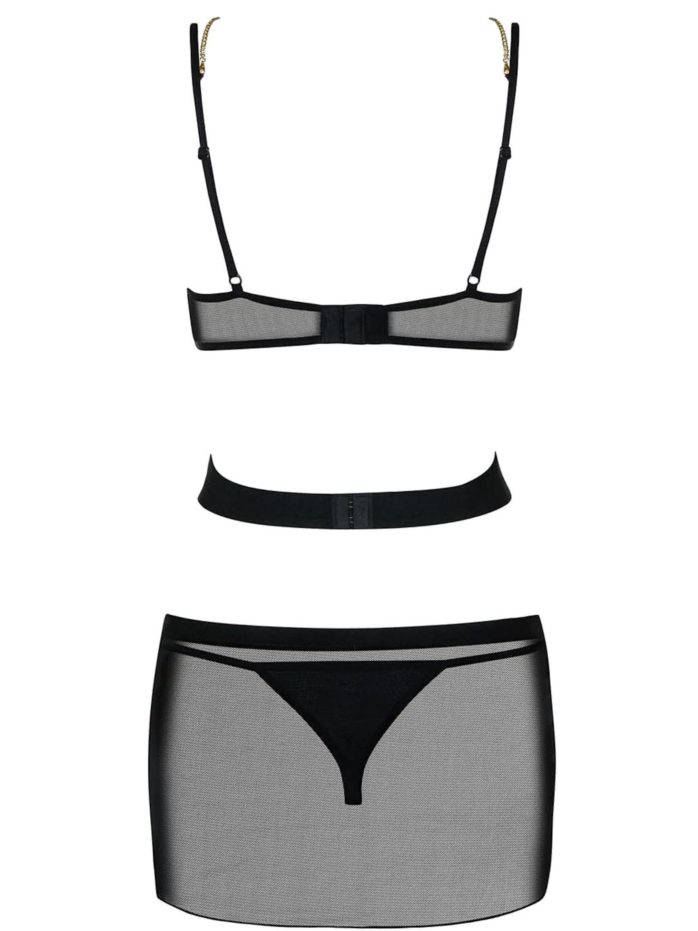 Obsessive Negligee 'Minikleid Bondy' in Black