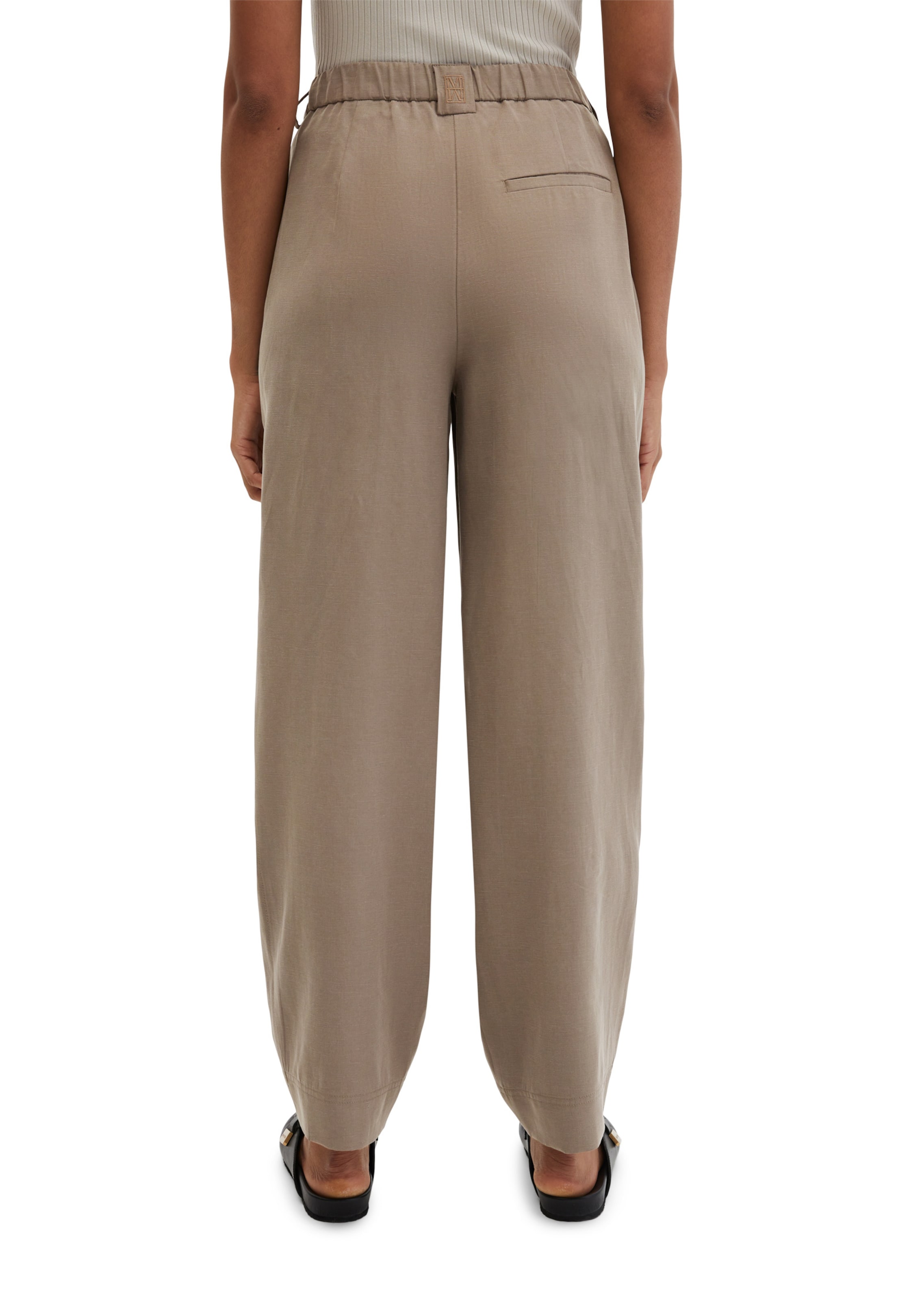 Marc O'Polo Barrel Trousers 'Minu' in Brown