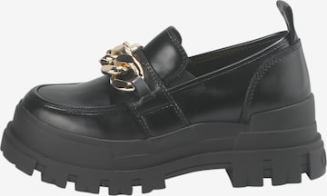 BUFFALO Classic Flats 'ASPHA LOAFER CHAIN' in Black: front