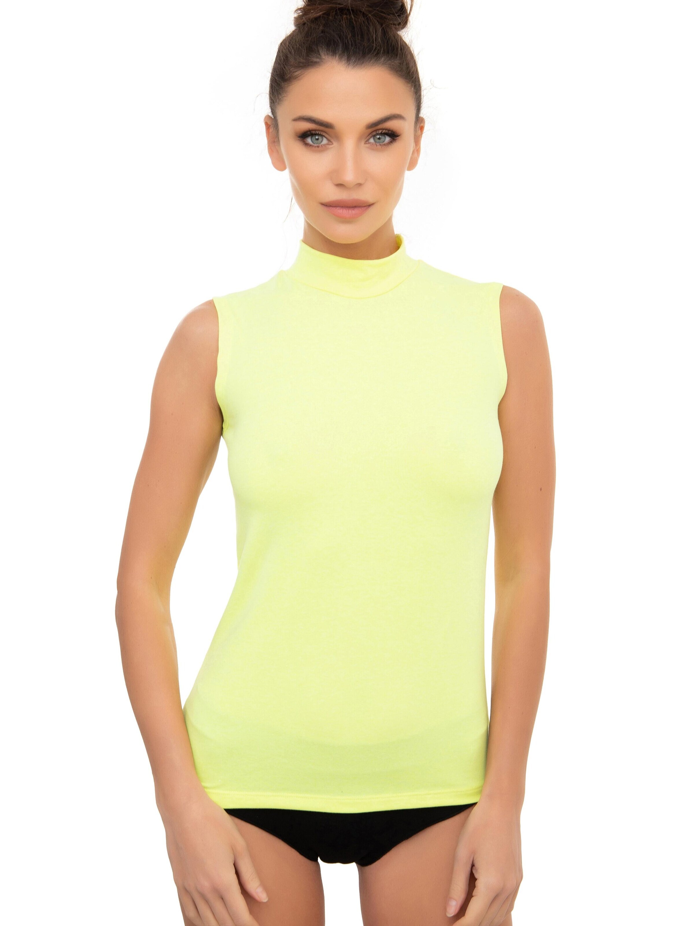Evoni Top in Yellow: front