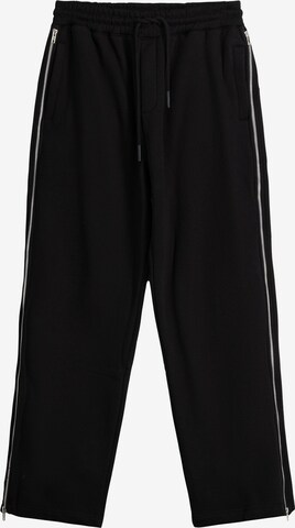 Loosefit Pantaloni di Bershka in nero: frontale