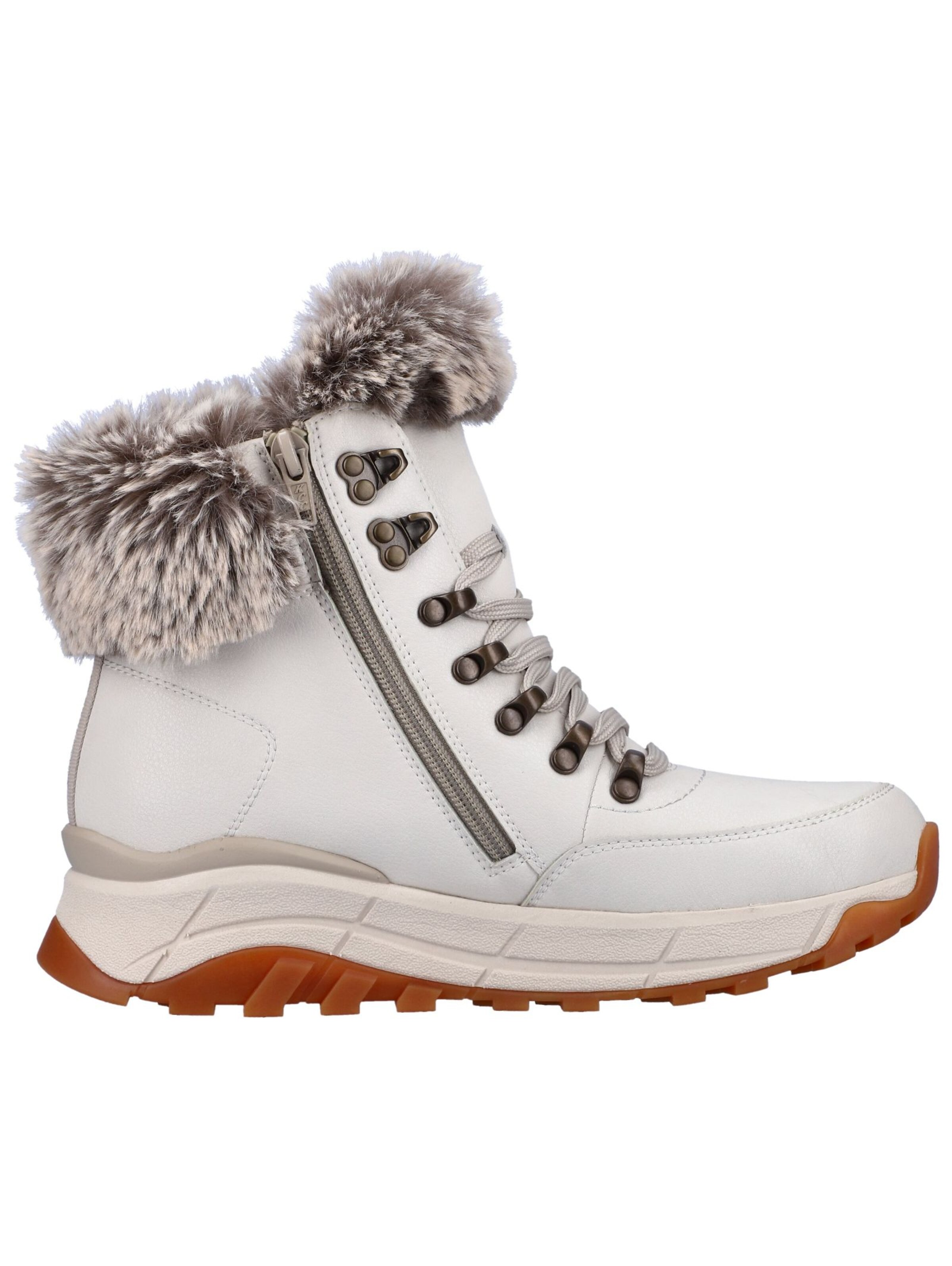 Ghete cu șireturi de la Rieker pe alb