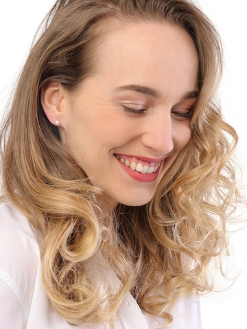 Lucardi Earrings in Silver: front