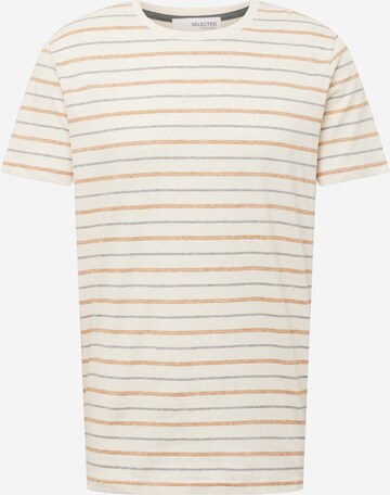 SELECTED HOMME T-Shirt 'Rayan' in Beige: front