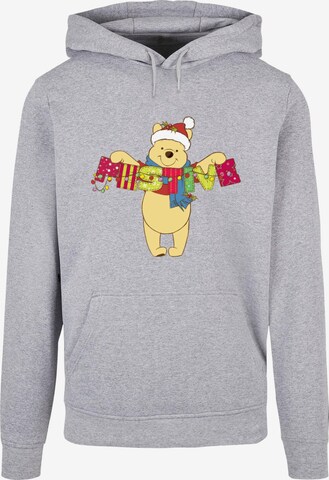 ABSOLUTE CULT Sweatshirt 'Winnie The Pooh - Festive' in Grau: predná strana