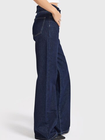 IT'S BASIC Regular Jeans 'Straight Mid Rise Jeans' in Blauw