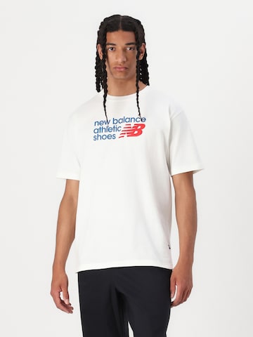 new balance T-shirt i beige: framsida