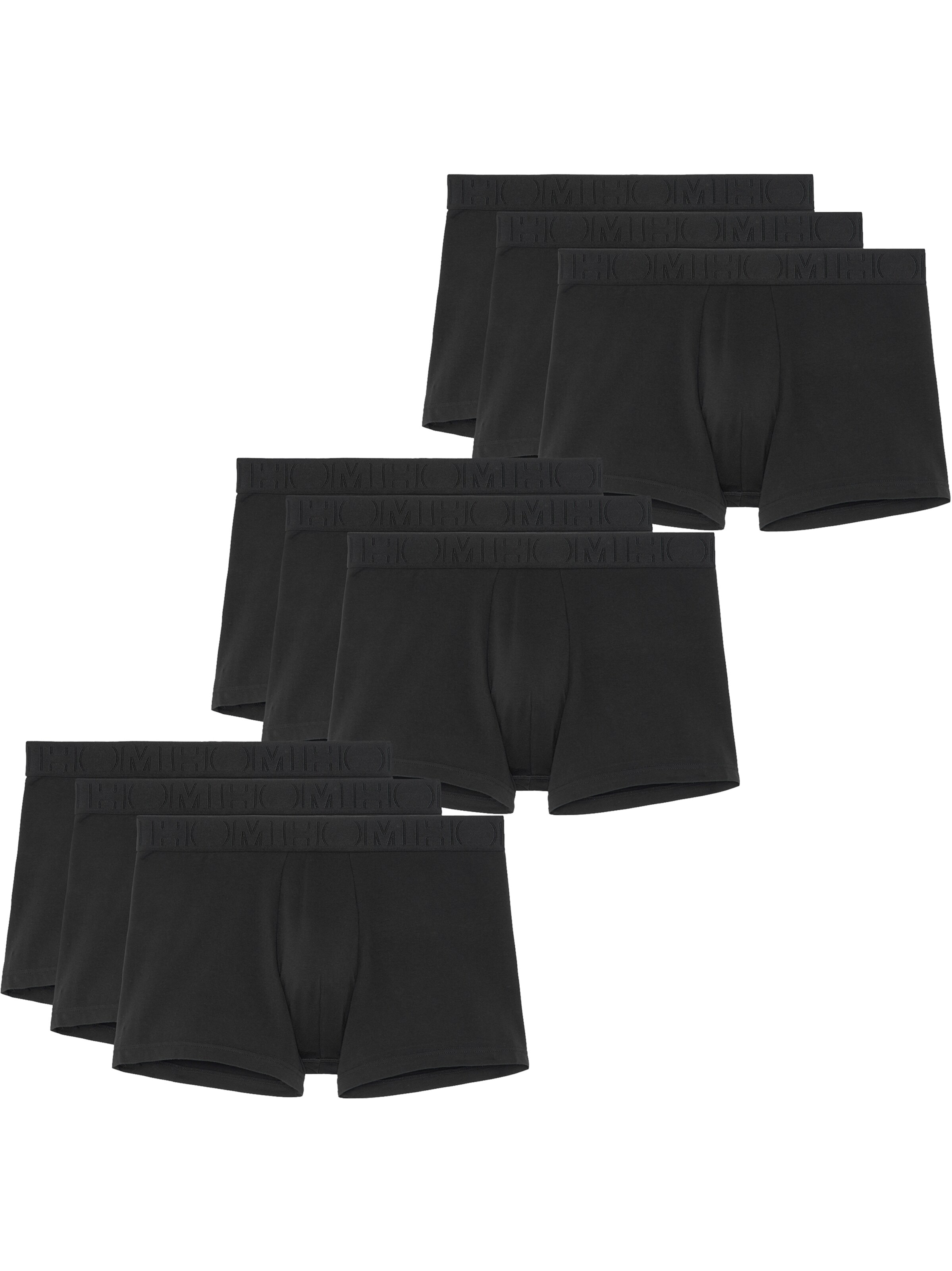HOM Retro Boxer ' Tonal Pack no.2 ' in Schwarz: Vorderseite
