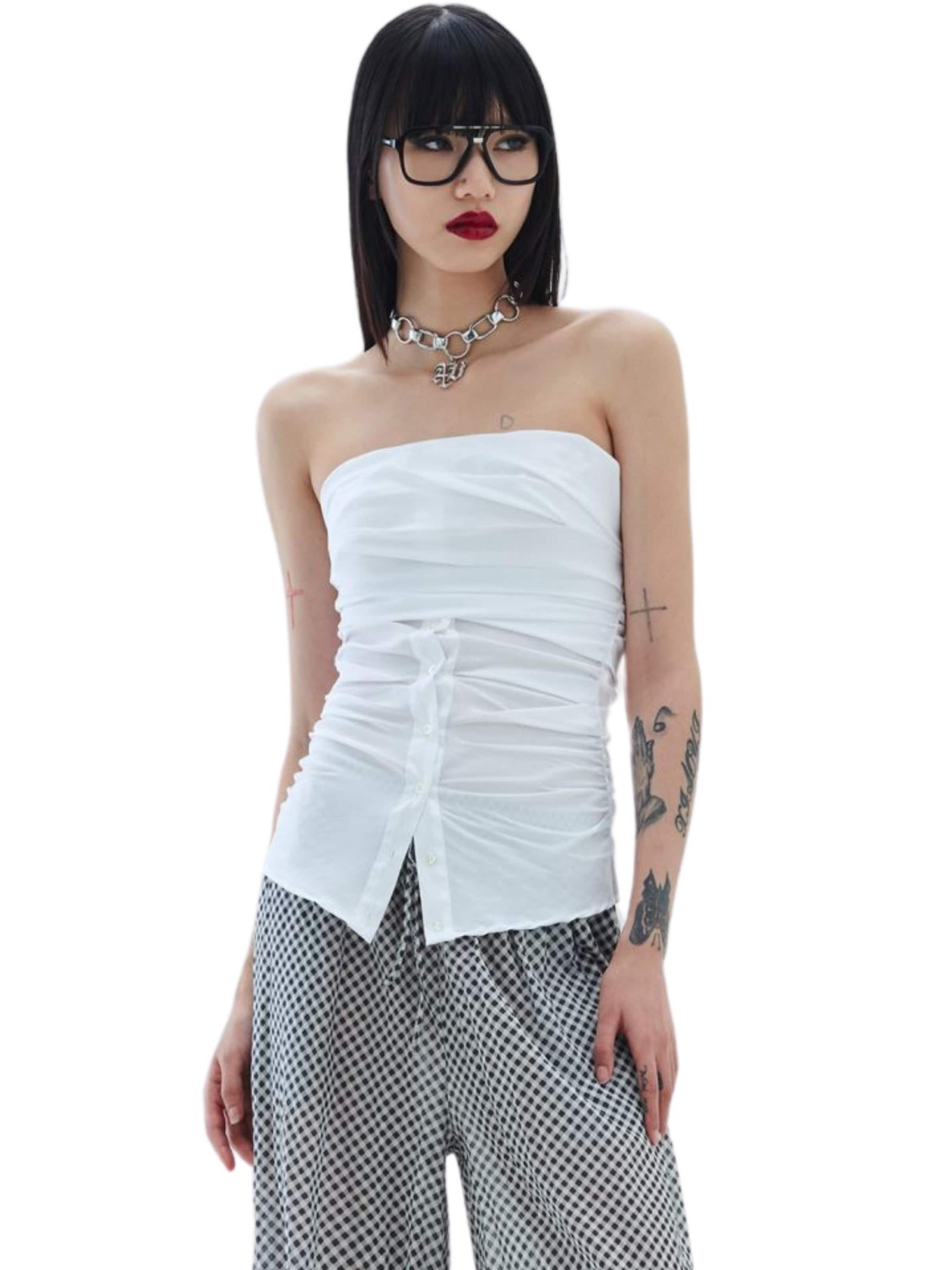 Top di Aniye By in bianco: frontale