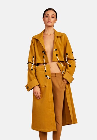 KADIJE BARRY Between-Seasons Coat in Yellow: front