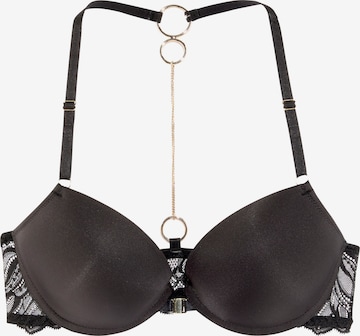 LASCANA Push-up Bra in Black: front