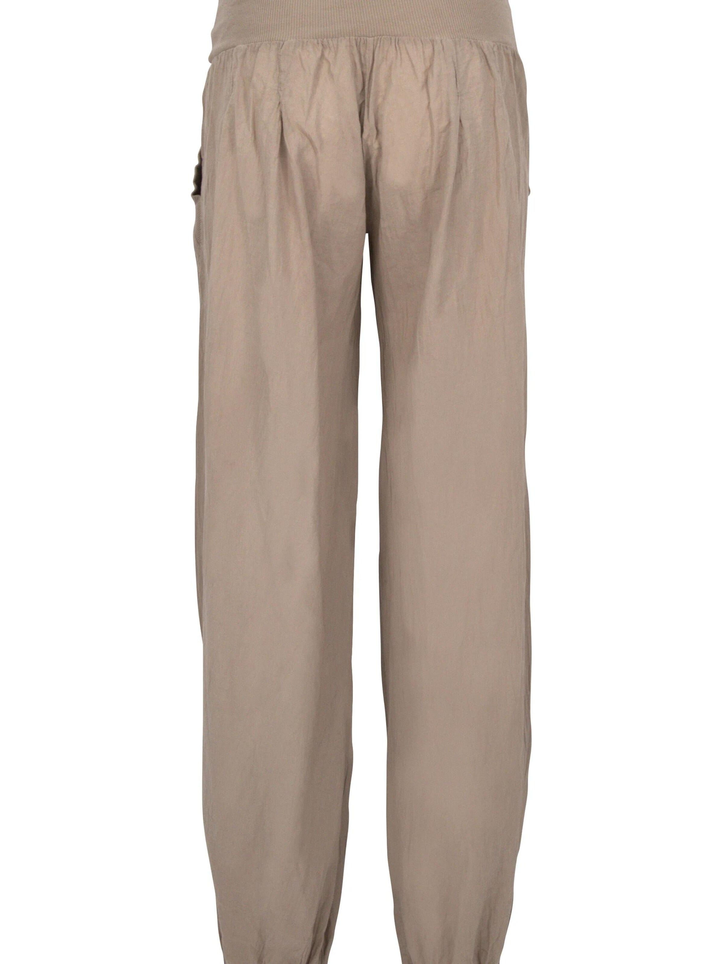 malito more than fashion Harem Pants in Brown: front