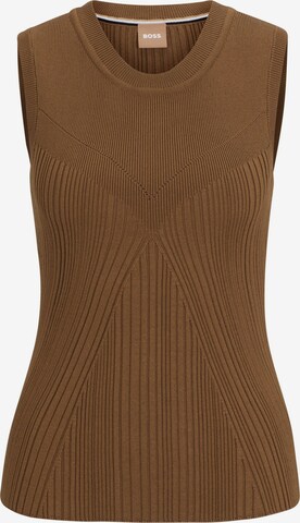 BOSS Knitted Top ' Felishia ' in Brown: front