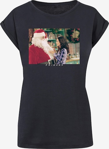 ABSOLUTE CULT Shirt 'Friends - Santa Chandler' in Blue: front