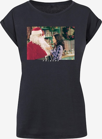 ABSOLUTE CULT T-Shirt 'Friends - Santa Chandler' in Blau: predná strana