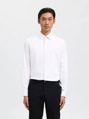 SELECTED Slim fit Koszula '16092939' w kolorze biały: przód