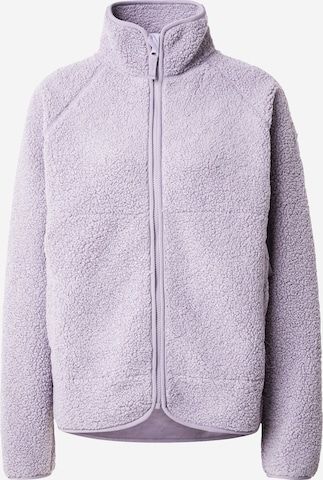 Derbe Fleecejacke 'Kuschelby' in Lila: Vorderseite