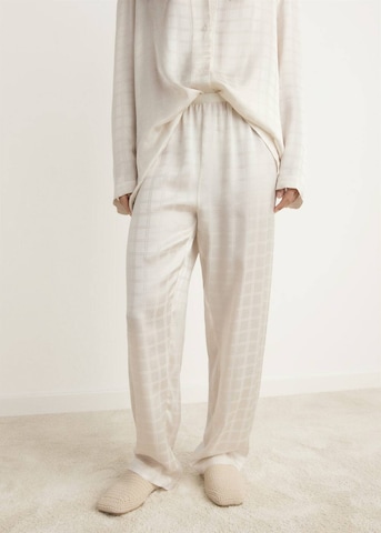 MANGO Pyjamahose 'Samui' in Beige: Vorderseite